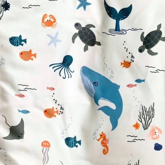 NWT Cute Boys One-Piece Swimsuit ShortSleeve Swimwear Summer Under the Sea 6-12M - Picture 6 of 6
